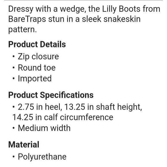 NEW BARETRAPS Tall Knee Boots Size 8 Comfort Shoes Python Reptile‎ Snake Print - Picture 5 of 5